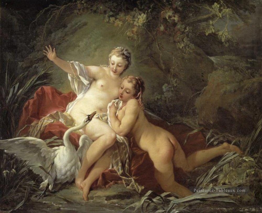cygne et nus François Boucher Peintures à l'huile